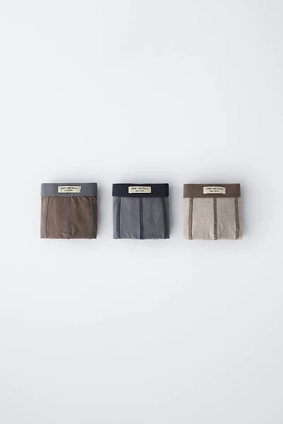 AGES 6-14 / THREE-PACK OF LABEL BOXERS