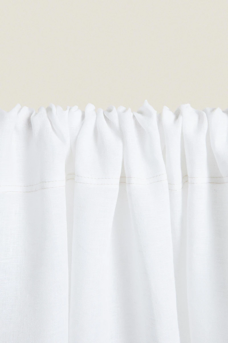 DOUBLE WIDTH LINEN CURTAIN WITH MEDIUM OPACITY