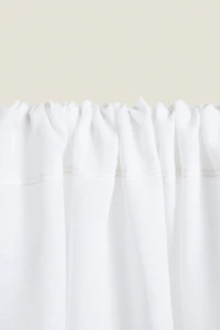 DOUBLE WIDTH LINEN CURTAIN WITH MEDIUM OPACITY