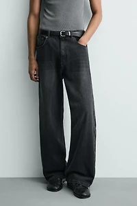 FLARE FIT ZIPPER JEANS