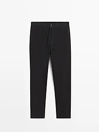 Corduroy jogger fit trousers