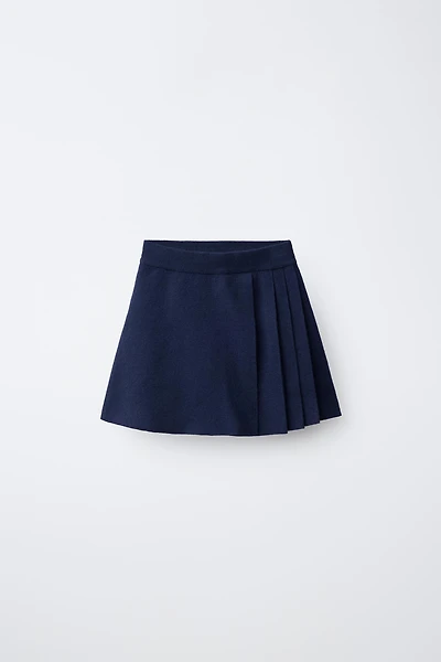 PLEATED KNIT SKIRT