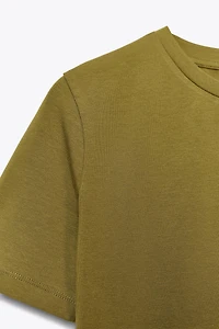 CROPPED STRETCH T-SHIRT