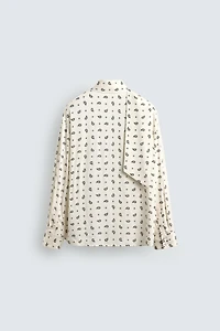 CHEMISE À IMPRIMÉ CACHEMIRE ET NŒUD