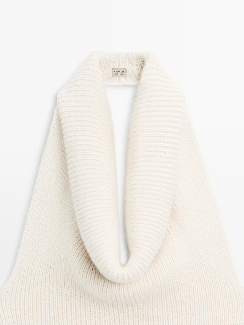 Knit alpaca and silk halter top - LIMITED