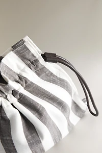 STRIPED MINI HANDBAG