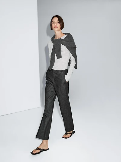 Mid-rise bell bottom jeans