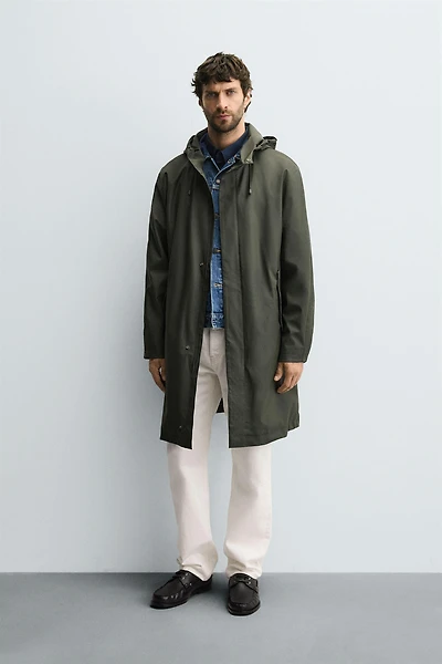 PARKA EFFET GOMME CAPUCHE