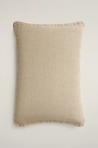 PLAIN LINEN THROW PILLOW COVER
