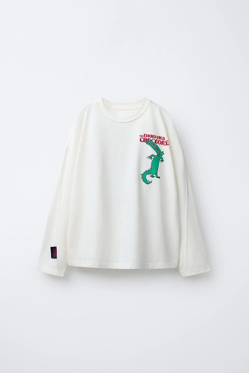 THE ENORMOUS CROCODILE ROALD DAHL © PRINTED T-SHIRT