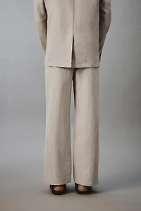 COTTON - LINEN PLEATED PANTS