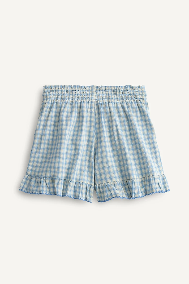 LIMITED EDITION EMBROIDERED PLAID SHORTS