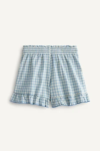 LIMITED EDITION EMBROIDERED PLAID SHORTS