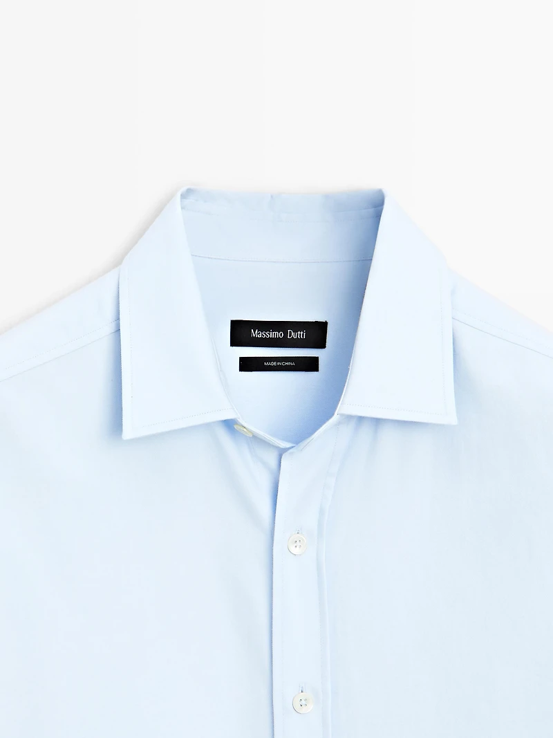 Chemise regular en coton mélangé