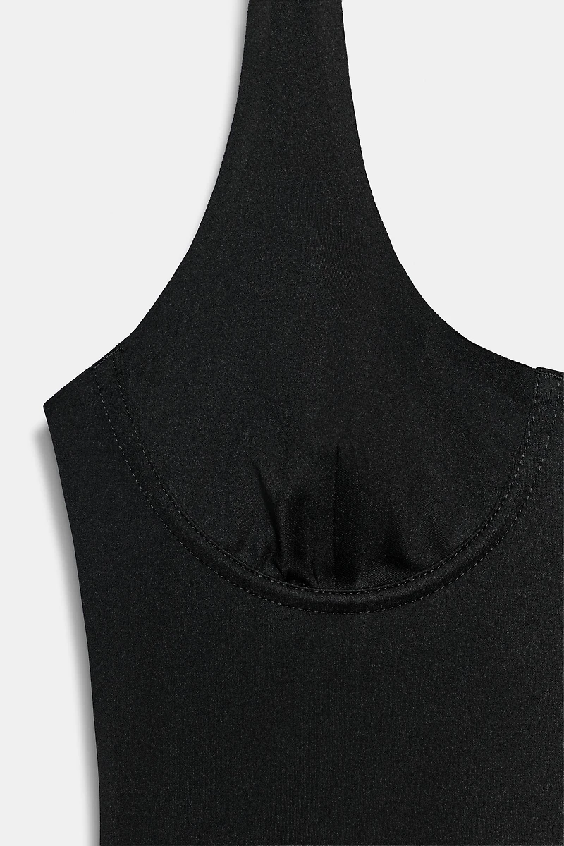 POLYAMIDE HALTER TOP