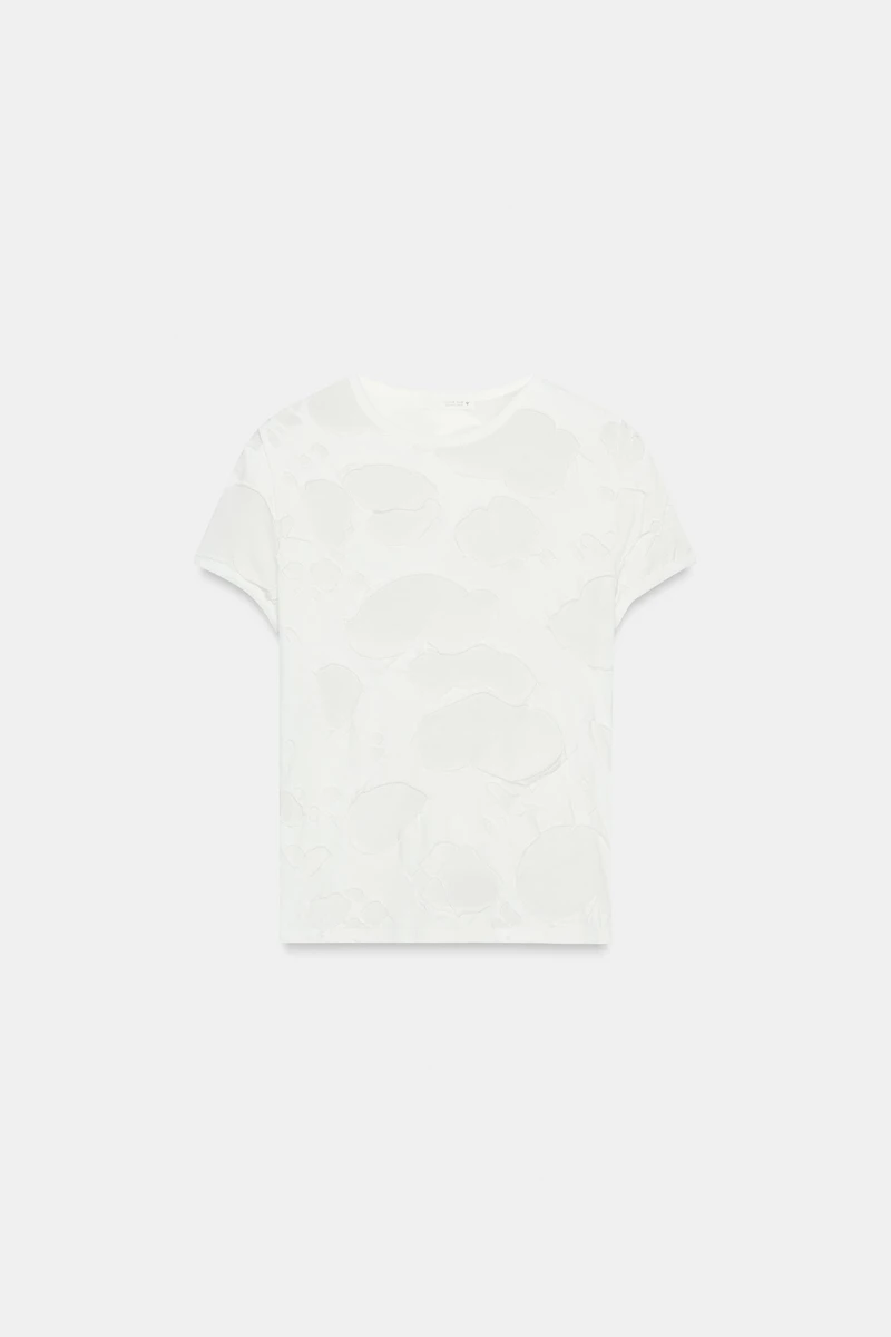 COMBINATION RIPPED T-SHIRT