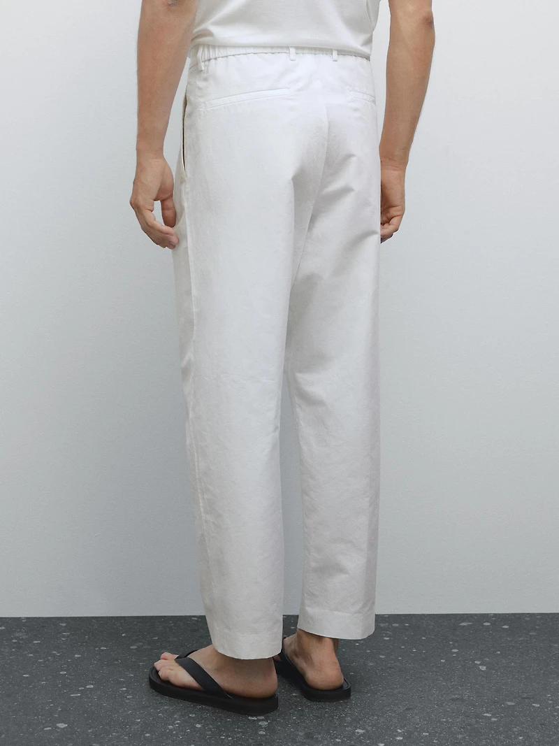 Balloon fit trousers with double darts