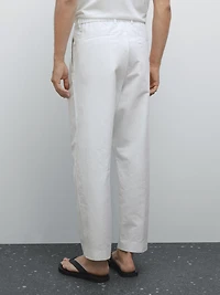 Balloon fit trousers with double darts