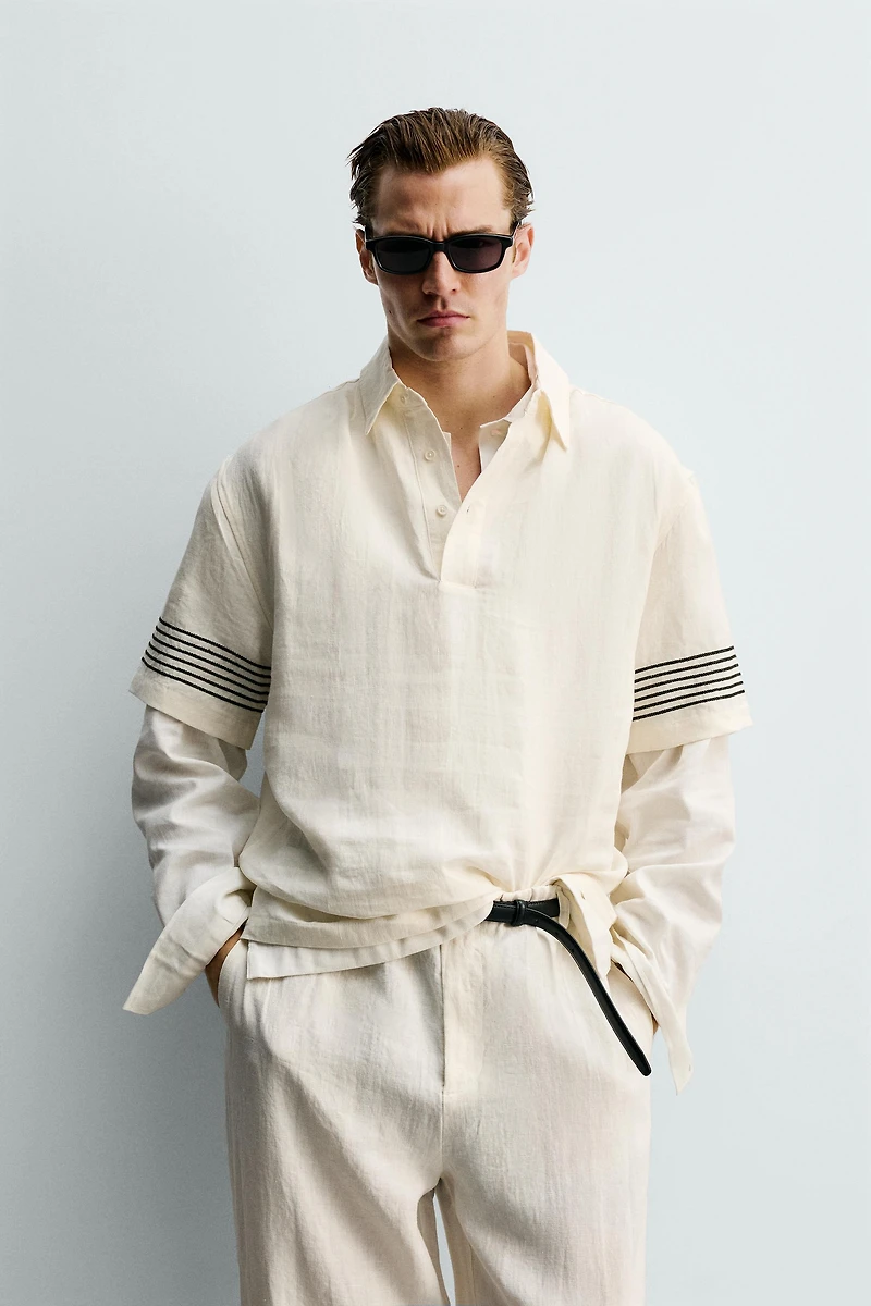 100% LINEN POLO SHIRT