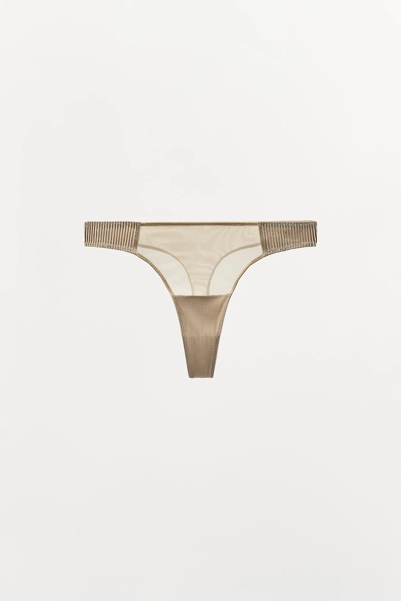COMBINED PLEATED THONG