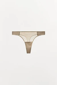 COMBINED PLEATED THONG