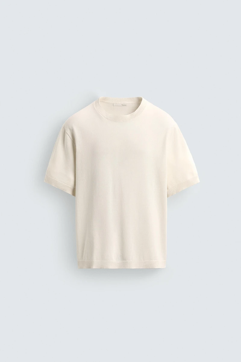 T-SHIRT EN MAILLE LÉGÈRE DE COTON