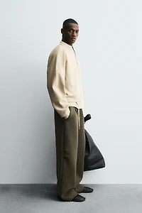 SWEAT CROPPED FIT EFFET NÉOPRÈNE CLOU