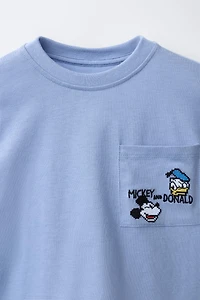 MICKEY MOUSE AND DONALD DUCK © DISNEY EMBROIDERED POCKET T-SHIRT