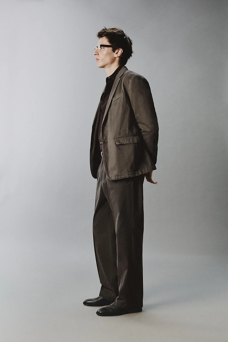 WASHED EFFECT SUIT PANTS