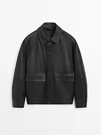 Nappa leather jacket with pockets