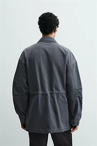PARKA STRUCTURÉE EN COTON LAVÉ