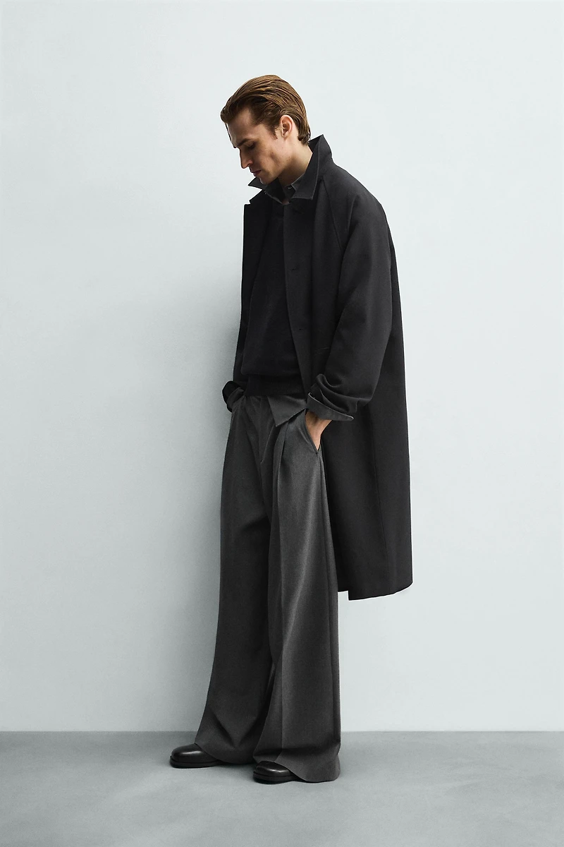 PLEATED WIDE FIT PANTS