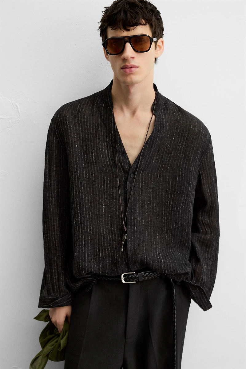 CHEMISE STRUCTURÉE SEMI-TRANSPARENTE