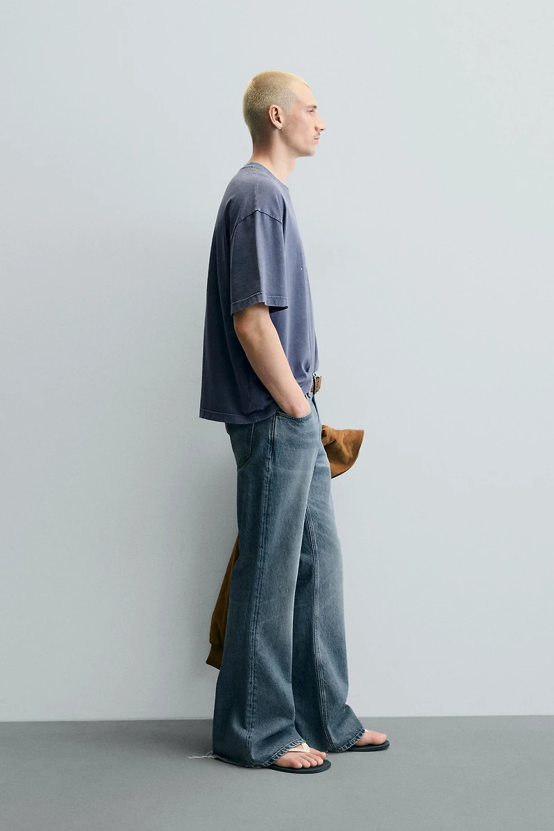 WASHED PRINTED T-SHIRT WITH STUDS
