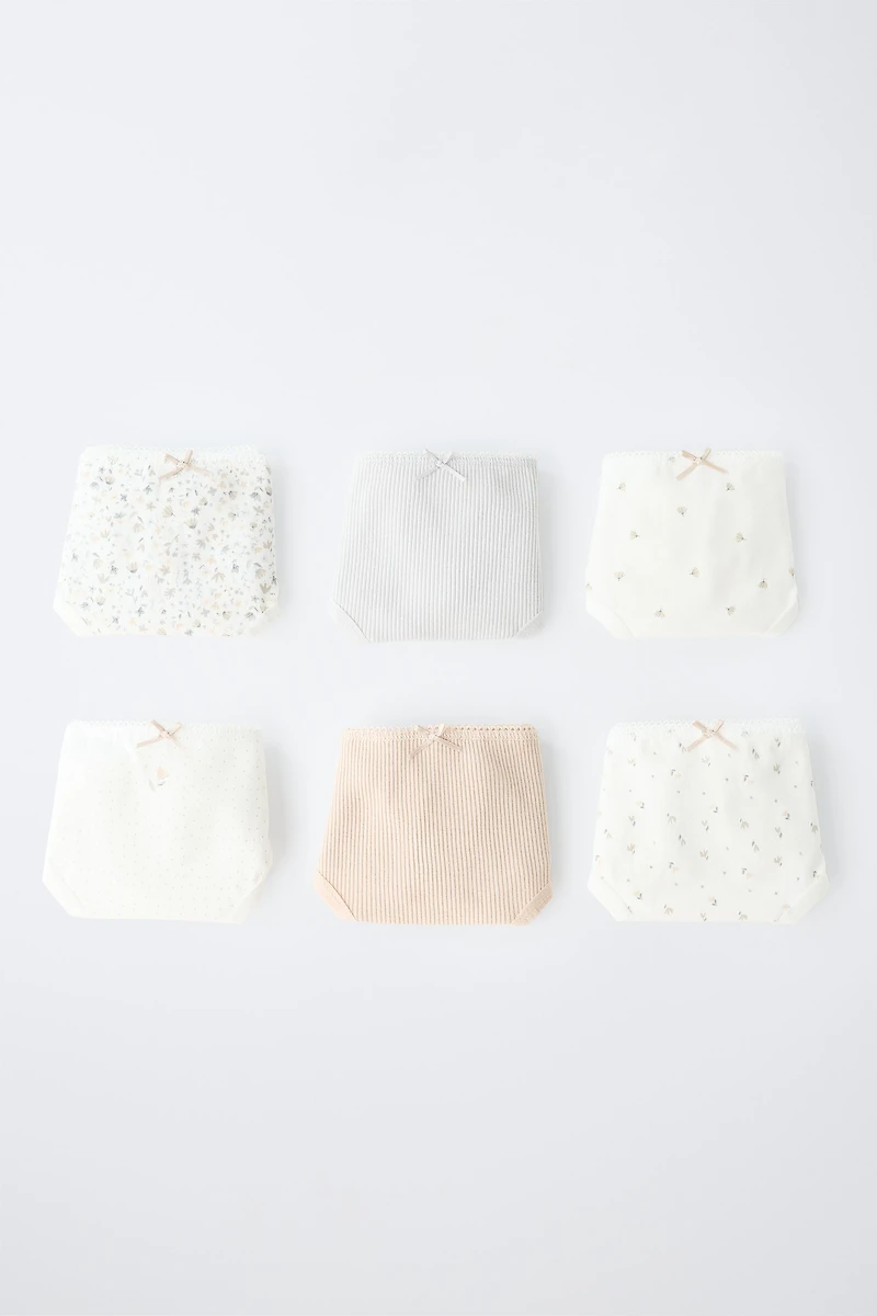 1 1/2-6 YEARS / SIX-PACK FLORAL PANTIES