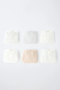 1 1/2-6 YEARS / SIX-PACK FLORAL PANTIES