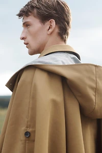 CONTRAST PLAID WATER REPELLENT PONCHO LIMITED EDITION