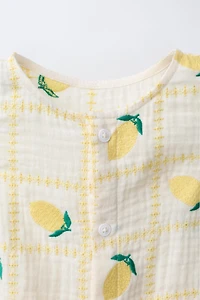EMBROIDERED LEMON ROMPER CASA LAWA X ZARA KIDS