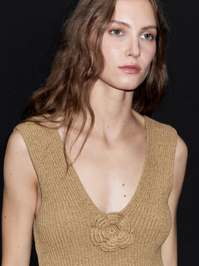 Top fleur coton