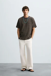JACQUARD STRIPED T-SHIRT