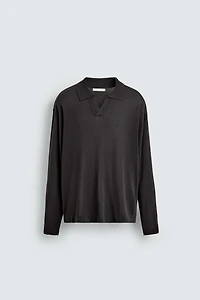 TEXTURED KNIT POLO SHIRT