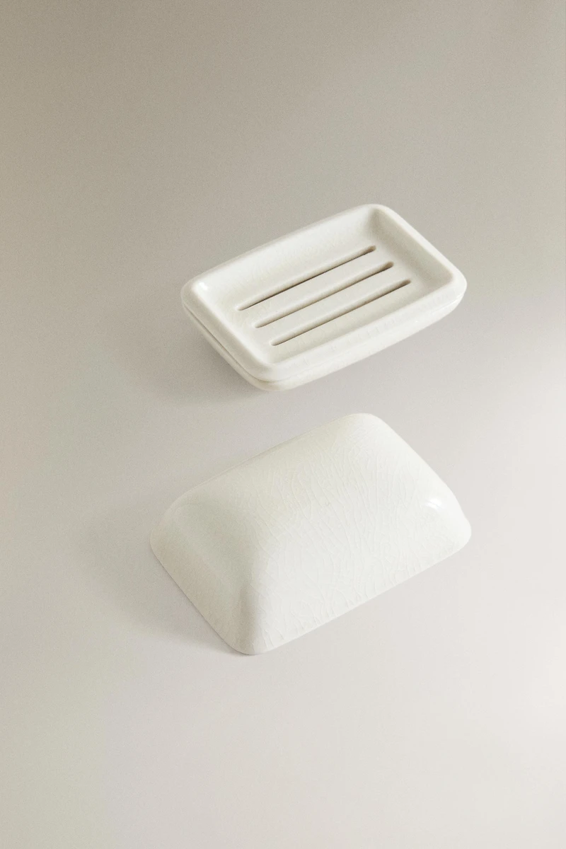CERAMIC BATHROOM SOAP DISH WITH LID