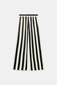 STRIPED WIDE LEG PANTS