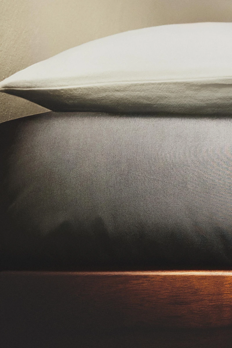 PERCALE COTTON FITTED SHEET | 11.8" THICK ( THREAD COUNT