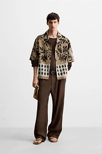 CONTRAST PRINT SHIRT