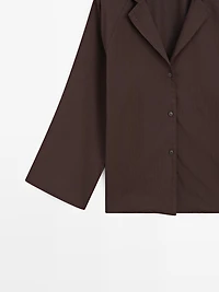 Textured raglan sleeve shirt