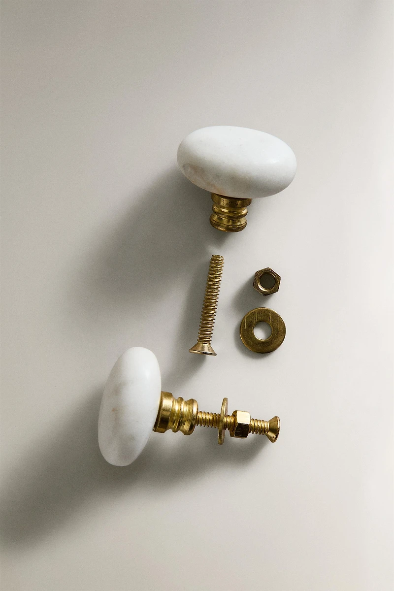 SET OF OVAL MARBLE KNOBS (SET OF 2)