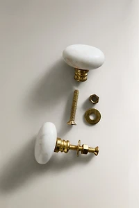 SET OF OVAL MARBLE KNOBS (SET OF 2)