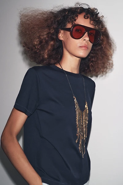 MERCERIZED COTTON T-SHIRT