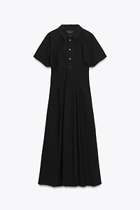 ZW COLLECTION SHORT SLEEVE POPLIN DRESS